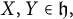 upper X comma upper Y element of German h comma