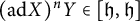 left parenthesis ad upper X right parenthesis Superscript n Baseline upper Y element of left bracket German h comma German h right bracket