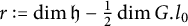 r colon equals dimension German h minus one half dimension upper G period l 0