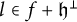 l element of f plus German h Superscript up tack