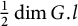 one half dimension upper G period l