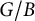 upper G divided by upper B