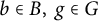 b element of upper B comma g element of upper G