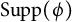 Supp left parenthesis phi right parenthesis