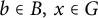 b element of upper B comma x element of upper G