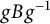g upper B g Superscript negative 1