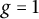 g equals 1