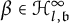 beta element of script upper H Subscript l comma German b Superscript infinity