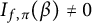 upper I Subscript f comma pi Baseline left parenthesis beta right parenthesis not equals 0