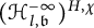 left parenthesis script upper H Subscript l comma German b Superscript negative infinity Baseline right parenthesis Superscript upper H comma chi