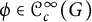 phi element of script upper C Subscript c Superscript infinity Baseline left parenthesis upper G right parenthesis