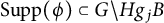Supp left parenthesis phi right parenthesis subset of upper G minus upper H g Subscript j Baseline upper B