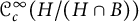 script upper C Subscript c Superscript infinity Baseline left parenthesis upper H divided by left parenthesis upper H intersection upper B right parenthesis right parenthesis