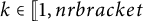 k element of left bracket left bracket 1 comma n r b r a c k e t