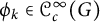 phi Subscript k Baseline element of script upper C Subscript c Superscript infinity Baseline left parenthesis upper G right parenthesis