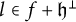 l element of f plus German h Superscript up tack