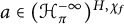 a element of left parenthesis script upper H Subscript pi Superscript negative infinity Baseline right parenthesis Superscript upper H comma chi Super Subscript f Superscript