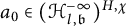 a 0 element of left parenthesis script upper H Subscript l comma German b Superscript negative infinity Baseline right parenthesis Superscript upper H comma chi