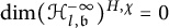 dimension left parenthesis script upper H Subscript l comma German b Superscript negative infinity Baseline right parenthesis Superscript upper H comma chi Baseline equals 0