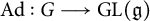 upper A d colon upper G long right arrow upper G upper L left parenthesis German g right parenthesis