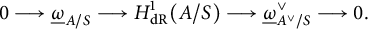 0 long right arrow ModifyingBelow Omega UnderbarSubscript upper A divided by upper S Baseline long right arrow upper H Subscript d upper R Superscript 1 Baseline left parenthesis upper A divided by upper S right parenthesis long right arrow ModifyingBelow Omega UnderbarSubscript upper A Sub Superscript or Subscript divided by upper S Superscript or Baseline long right arrow 0 period
