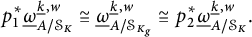 p 1 Superscript asterisk Baseline ModifyingBelow Omega UnderbarSubscript upper A divided by script upper S Sub Subscript upper K Subscript Superscript ModifyingBelow k Underbarcomma w Baseline approximately equals ModifyingBelow Omega UnderbarSubscript upper A divided by script upper S Sub Subscript upper K Sub Sub Subscript g Sub Subscript Subscript Superscript ModifyingBelow k Underbarcomma w Baseline approximately equals p 2 Superscript asterisk Baseline ModifyingBelow Omega UnderbarSubscript upper A divided by script upper S Sub Subscript upper K Subscript Superscript ModifyingBelow k Underbarcomma w Baseline period