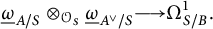 ModifyingBelow Omega UnderbarSubscript upper A divided by upper S Baseline circled times Subscript script upper O Sub Subscript upper S Subscript Baseline ModifyingBelow Omega UnderbarSubscript upper A Sub Superscript or Subscript divided by upper S Baseline long right arrow upper Omega Subscript upper S divided by upper B Superscript 1 Baseline period