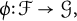 phi colon script upper F right arrow upper G comma