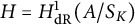 upper H equals upper H Subscript d upper R Superscript 1 Baseline left parenthesis upper A divided by upper S Subscript upper K Baseline right parenthesis