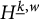 upper H Superscript ModifyingBelow k Underbarcomma w