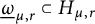 ModifyingBelow Omega UnderbarSubscript mu comma r Baseline subset of upper H Subscript mu comma r