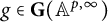 g element of bold upper G left parenthesis double struck upper A Superscript p comma infinity Baseline right parenthesis