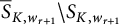 ModifyingAbove bar With bar upper S upper K comma w Subscript r plus 1 Baseline divided by upper S Subscript upper K comma w Sub Subscript r plus 1 Subscript Baseline