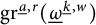 g r Superscript ModifyingBelow a Underbarcomma r Baseline left parenthesis ModifyingBelow Omega UnderbarSuperscript ModifyingBelow k Underbarcomma w Baseline right parenthesis