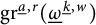 g r Superscript ModifyingBelow a Underbarcomma r Baseline left parenthesis ModifyingBelow Omega UnderbarSuperscript ModifyingBelow k Underbarcomma w Baseline right parenthesis