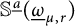 double struck upper S Superscript ModifyingBelow a UnderbarBaseline left parenthesis ModifyingBelow Omega UnderbarSubscript mu comma r Baseline right parenthesis