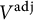 upper V Superscript a d j