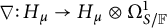 nabla colon upper H Subscript mu Baseline right arrow upper H Subscript mu Baseline circled times upper Omega Subscript upper S divided by double struck upper F Superscript 1