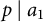 p vertical bar a 1