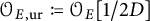 script upper O Subscript upper E comma u r Baseline colon equals q upper O Subscript upper E Baseline 1 divided by 2 upper D
