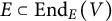 upper E subset of backslash operatorname upper E n d Subscript upper E Baseline left parenthesis upper V right parenthesis