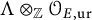 upper Lamda circled times Subscript double struck upper Z Baseline script upper O Subscript upper E comma u r