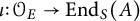 iota colon upper O Subscript upper E Baseline right arrow backslash operatorname upper E n d Subscript upper S Baseline left parenthesis upper A right parenthesis