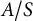 upper A divided by upper S