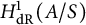 upper H Subscript d upper R Superscript 1 Baseline left parenthesis upper A divided by upper S right parenthesis
