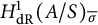 upper H Subscript d upper R Superscript 1 Baseline left parenthesis upper A divided by upper S right parenthesis Subscript sigma overbar