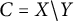 upper C equals upper X divided by upper Y