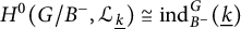 upper H Superscript 0 Baseline left parenthesis upper G divided by upper B Superscript minus Baseline comma script upper L Subscript ModifyingBelow k UnderbarBaseline right parenthesis approximately equals i n d Subscript upper B Sub Superscript minus Superscript upper G Baseline left parenthesis ModifyingBelow k Underbarright parenthesis