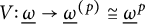upper V colon ModifyingBelow Omega Underbarright arrow ModifyingBelow Omega UnderbarSuperscript left parenthesis p right parenthesis Baseline approximately equals ModifyingBelow Omega UnderbarSuperscript p