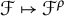 script upper F right arrow from bar script upper F Superscript rho